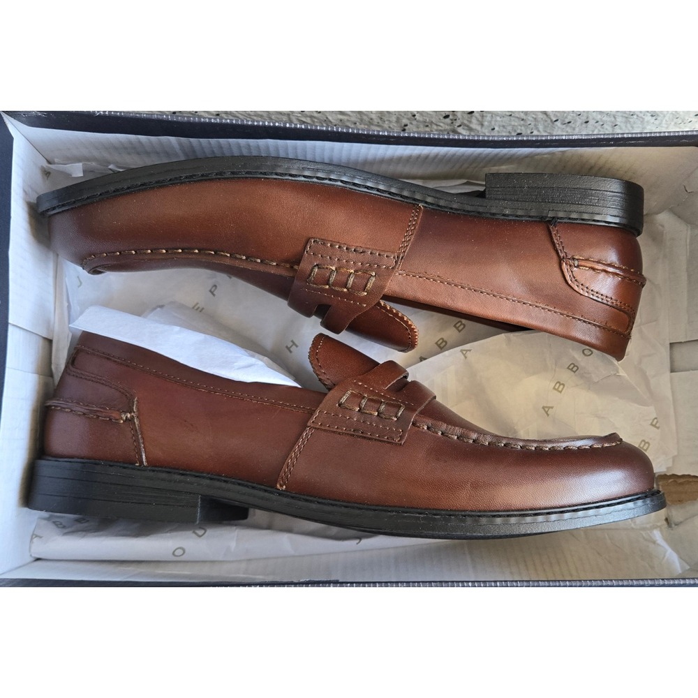 Joseph Abboud Mens Brown Leather Penny Loafers Dress Shoes 8.5 40T4S51740‎